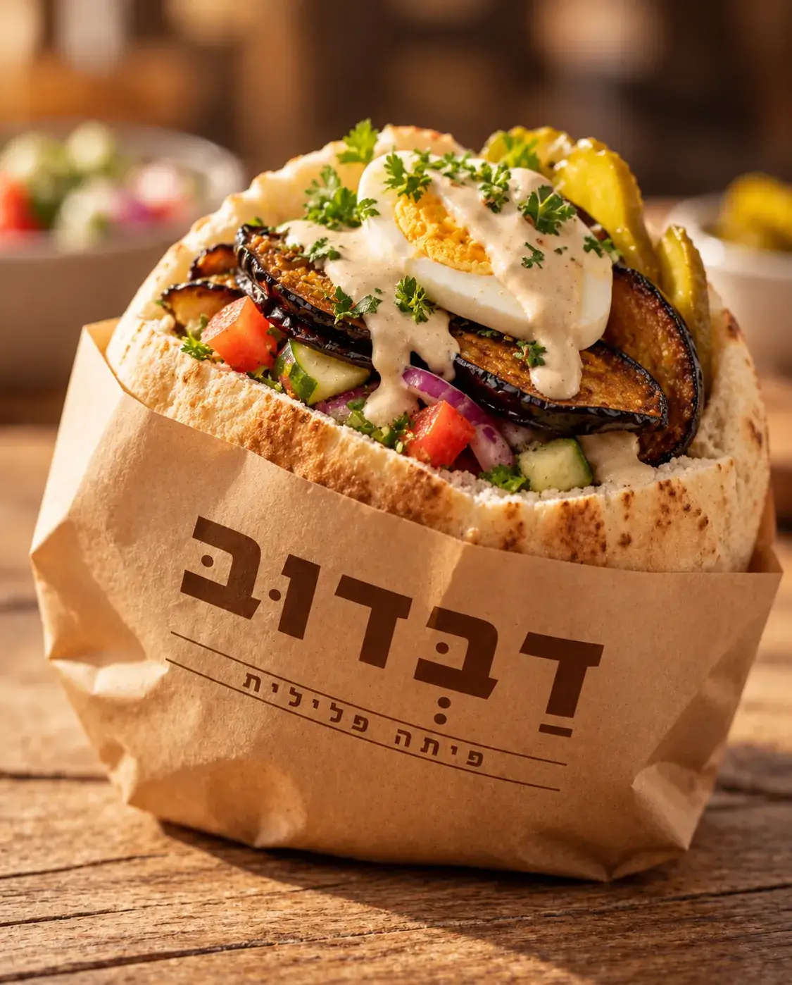סביח בפיתה